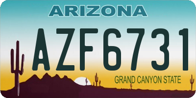 AZ license plate AZF6731