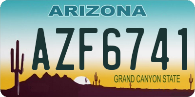 AZ license plate AZF6741