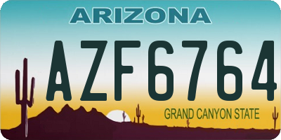 AZ license plate AZF6764
