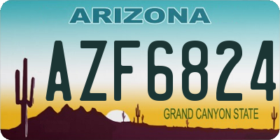 AZ license plate AZF6824