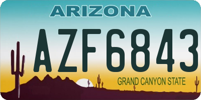 AZ license plate AZF6843