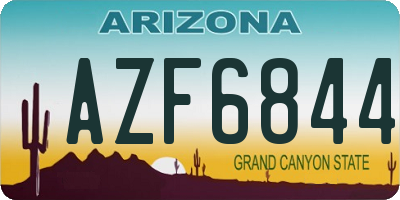 AZ license plate AZF6844
