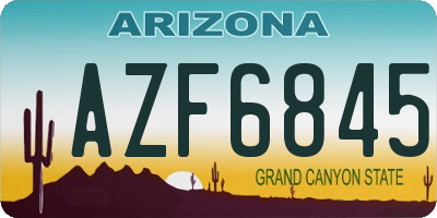 AZ license plate AZF6845