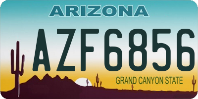 AZ license plate AZF6856