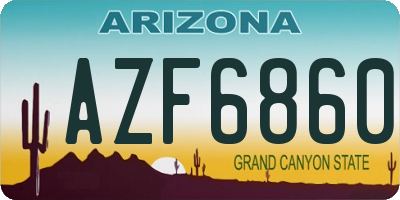 AZ license plate AZF6860