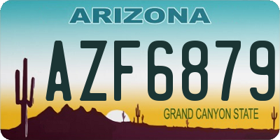 AZ license plate AZF6879
