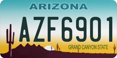 AZ license plate AZF6901