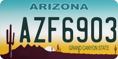 AZ license plate AZF6903