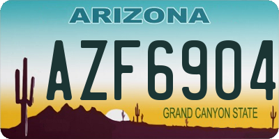 AZ license plate AZF6904