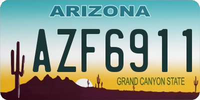 AZ license plate AZF6911