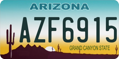 AZ license plate AZF6915