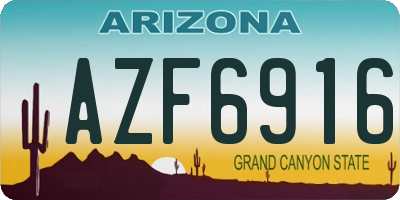 AZ license plate AZF6916