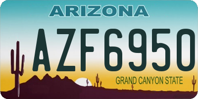 AZ license plate AZF6950