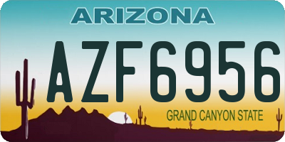 AZ license plate AZF6956
