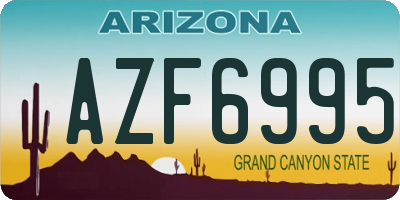 AZ license plate AZF6995