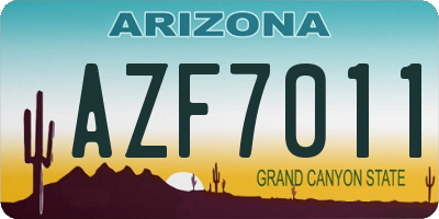 AZ license plate AZF7011