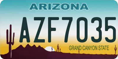 AZ license plate AZF7035