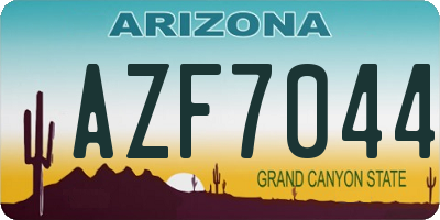 AZ license plate AZF7044