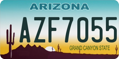 AZ license plate AZF7055