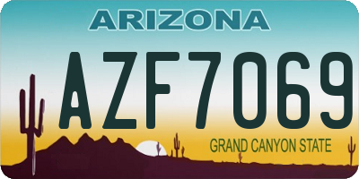 AZ license plate AZF7069