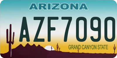 AZ license plate AZF7090