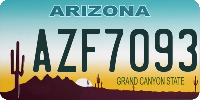 AZ license plate AZF7093