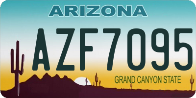 AZ license plate AZF7095