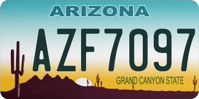 AZ license plate AZF7097
