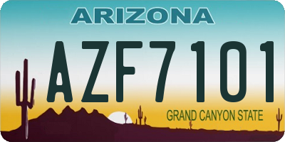 AZ license plate AZF7101