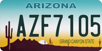 AZ license plate AZF7105