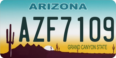 AZ license plate AZF7109