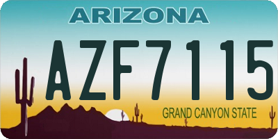 AZ license plate AZF7115