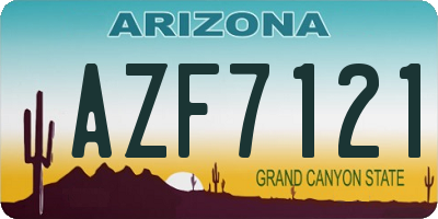 AZ license plate AZF7121