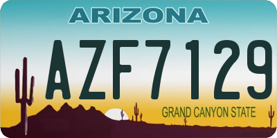 AZ license plate AZF7129