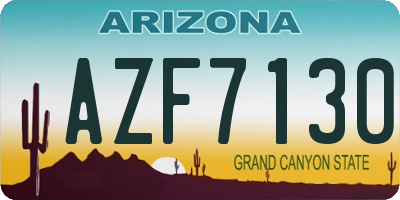 AZ license plate AZF7130