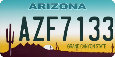 AZ license plate AZF7133