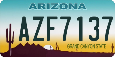 AZ license plate AZF7137