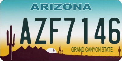 AZ license plate AZF7146