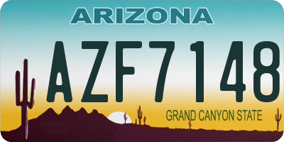 AZ license plate AZF7148
