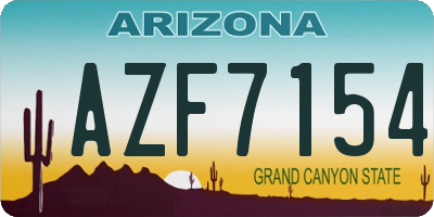 AZ license plate AZF7154