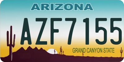 AZ license plate AZF7155