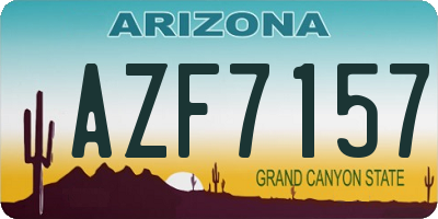 AZ license plate AZF7157