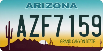 AZ license plate AZF7159