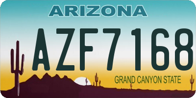 AZ license plate AZF7168