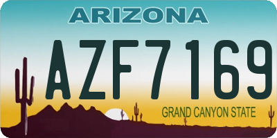 AZ license plate AZF7169