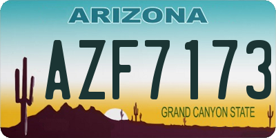 AZ license plate AZF7173