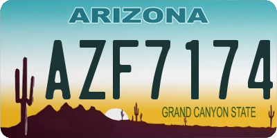 AZ license plate AZF7174