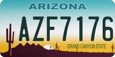 AZ license plate AZF7176
