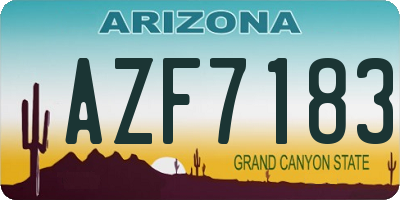 AZ license plate AZF7183