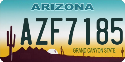 AZ license plate AZF7185